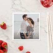 Modern Forever hat eine schöne Ring Foto Verlobung Serviette (Beispiel)