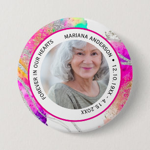 Modern Forever in Our Hearts Farbige Gedenkbutton Button