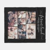Modern Forever Loved 8-Foto Collage Tribute Fleecedecke (Vorderseite (Horizontal))