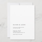 Modern Formal Classic Wedding Invitation Einladung (Vorderseite)