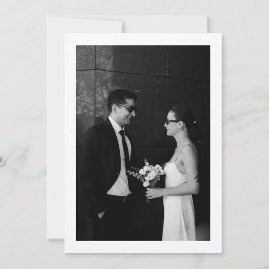 Modern Formal Classic Wedding Invitation Einladung (Rückseite)