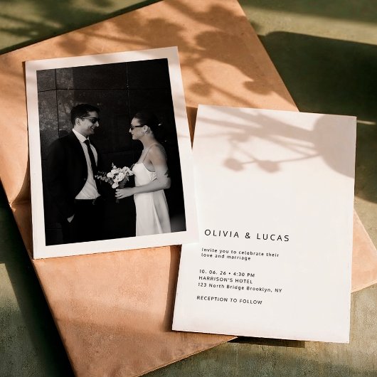Modern Formal Classic Wedding Invitation Einladung