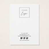 Modern formatierte Earring Display Cards (Rückseite)