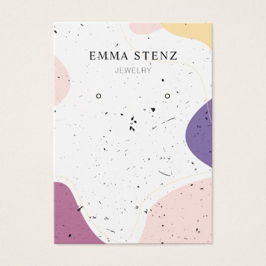 Modern formatierte Earring Display Cards (Vorderseite)