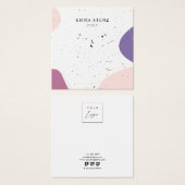 Modern formatierte Earring Square Display Card (Vorne & Hinten)