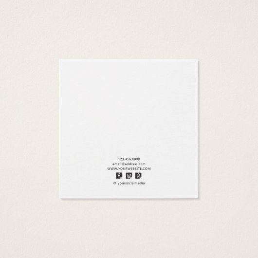 Modern formatierte Earring Stuck Square Cards (Rückseite)