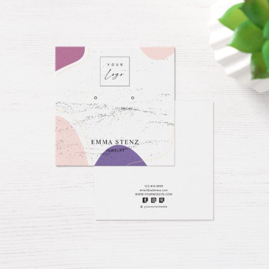 Modern formatierte Earring Stuck Square Cards (Schreibtisch)