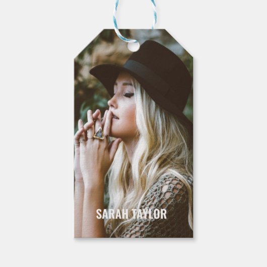 Modern formatierte Fotografie Vollständiger Foto N Geschenkanhänger (Vorderseite)