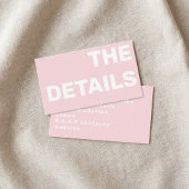 Modern formatierte Typenschilder Begleitkarte