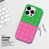 Modern formatierter Farbblock Rosa und Grüne Monog Case-Mate iPhone Hülle