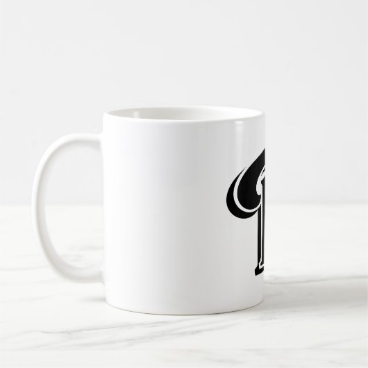 Modern formatierter Letter D Simple Monogram Kaffeetasse (Links)