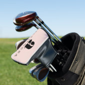 Modern formatierter, rosa Monogramm-Name Golf Headcover (In Situ)