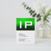 Modern formatierter Text Monogram Grün Beruflich Visitenkarte (Stehend Vorderseite)