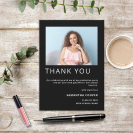 Modern Foto 2022 Abschluss Black Danke