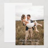 Modern Foto Anniversary Card - Minimalistisches Sc Ankündigung (Vorne/Hinten)