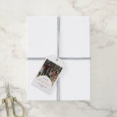 Modern Foto Arch Frohe Weihnachts-Gold-Script Geschenkanhänger (Mit Garn)