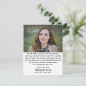 Modern Foto Beerdigung Dankeschön Karte (Stehend Vorderseite)