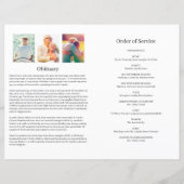 Modern Foto Beerdigung Programm für Männer (Rückseite)