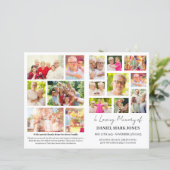 Modern Foto Beerdigung Programm für Männer (Stehend Vorderseite)