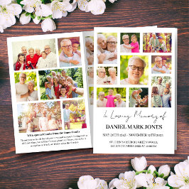 Modern Foto Beerdigung Programm für Männer