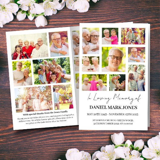 Modern Foto Beerdigung Programm für Männer