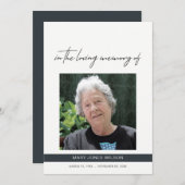 MODERN FOTO BEILEID MEMORITY SERVICE INVITE (Vorne/Hinten)