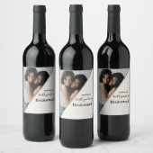 Modern Foto Bridesmaid Vorschlag Werden Sie mein Weinetikett (Flaschen)