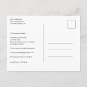 Modern Foto Clear Typografy White Ankündigungspostkarte (Rückseite)