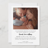 Modern Foto Collage Baby Birth Vielen Dank Ankündigung (Rückseite)