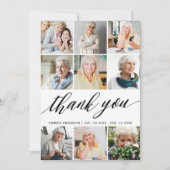 Modern Foto Collage Beerdigung Danke (Vorderseite)