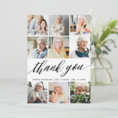 Modern Foto Collage Beerdigung Danke (Stehend Vorderseite)