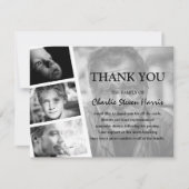 Modern Foto Collage Beerdigung Dankeschön Karte (Vorderseite)