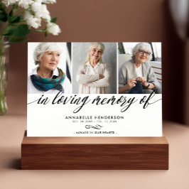 Modern Foto Collage Beerdigung Dankeschön Karte