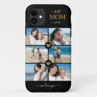 Modern Foto Collage Beste Mama je Mutter Schwarz