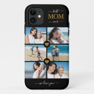 Modern Foto Collage Beste Mama je Mutter Schwarz Case-Mate iPhone Hülle