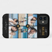Modern Foto Collage Beste Mama je Mutter Schwarz Case-Mate iPhone Hülle (Rückseite (Horizontal))