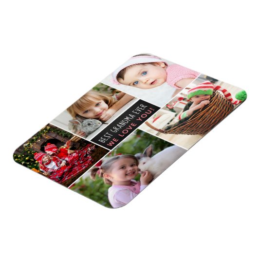 Modern Foto Collage Beste Oma je Magnet (Linke Seite)