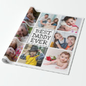 Modern Foto Collage| Bester Papa je Geschenkpapier (Ungerollt)