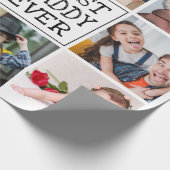 Modern Foto Collage| Bester Papa je Geschenkpapier (Ecke)