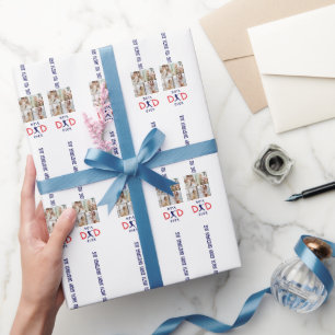 Modern Foto Collage Bester Vater je Vatertag Geschenkpapier