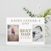 Modern Foto Collage Bester Vater je Vatertag Karte (Stehend Vorderseite)