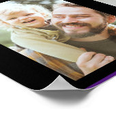 Modern Foto Collage Bester Vater je Vatertag Poster (Ecke)