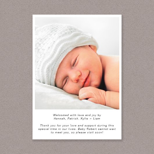 Modern Foto Collage Birth Ankündigung