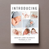 Modern Foto Collage Birth Ankündigung