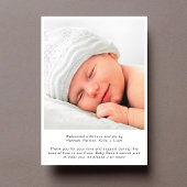 Modern Foto Collage Birth Ankündigung