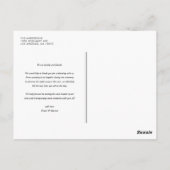 Modern Foto Collage Black Wedding Vielen Dank Postkarte (Rückseite)