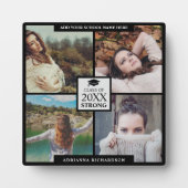 Modern Foto Collage Class of 2025 Strong Keepake Fotoplatte (Vorderseite)