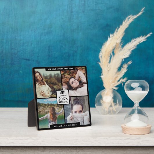 Modern Foto Collage Class of 2025 Strong Keepake Fotoplatte (InSitu)