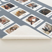 Modern Foto Collage Couple Liebe Dusty Blue Sherpadecke (3/4)