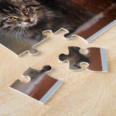 Modern Foto Collage Custom Script Name Light Blue Puzzle (Seite)